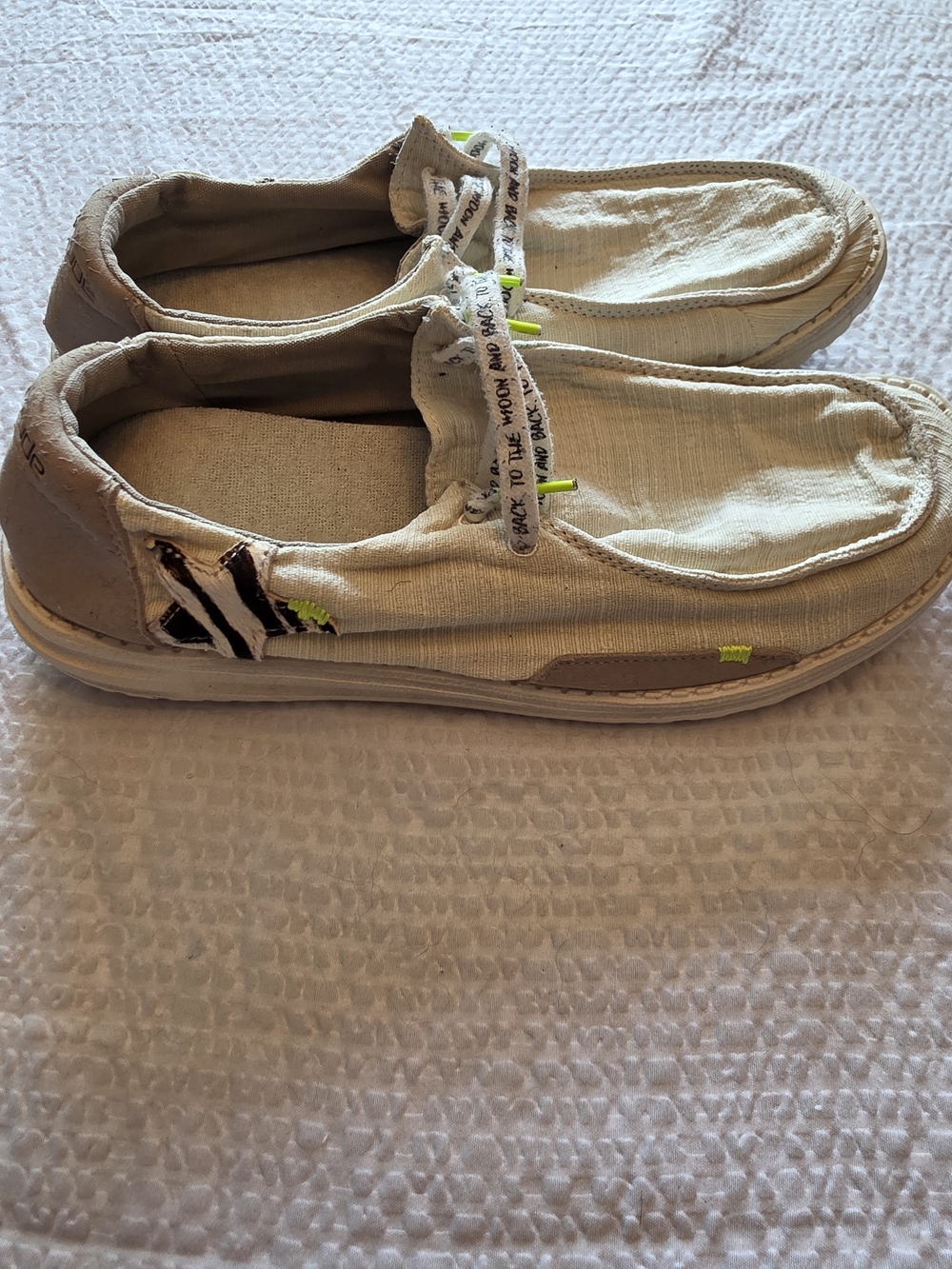 Hey Dude Wendy Star slip-on shoes featuring a distinctive zebra Star